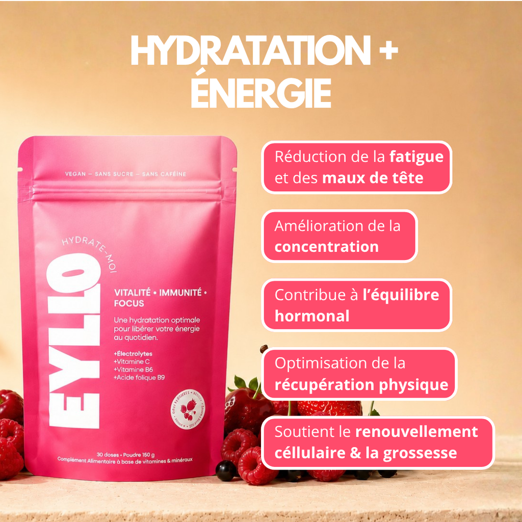 EYLLO – Poudre d'électrolytes Fruits Rouges | Sans sucre | 30 doses