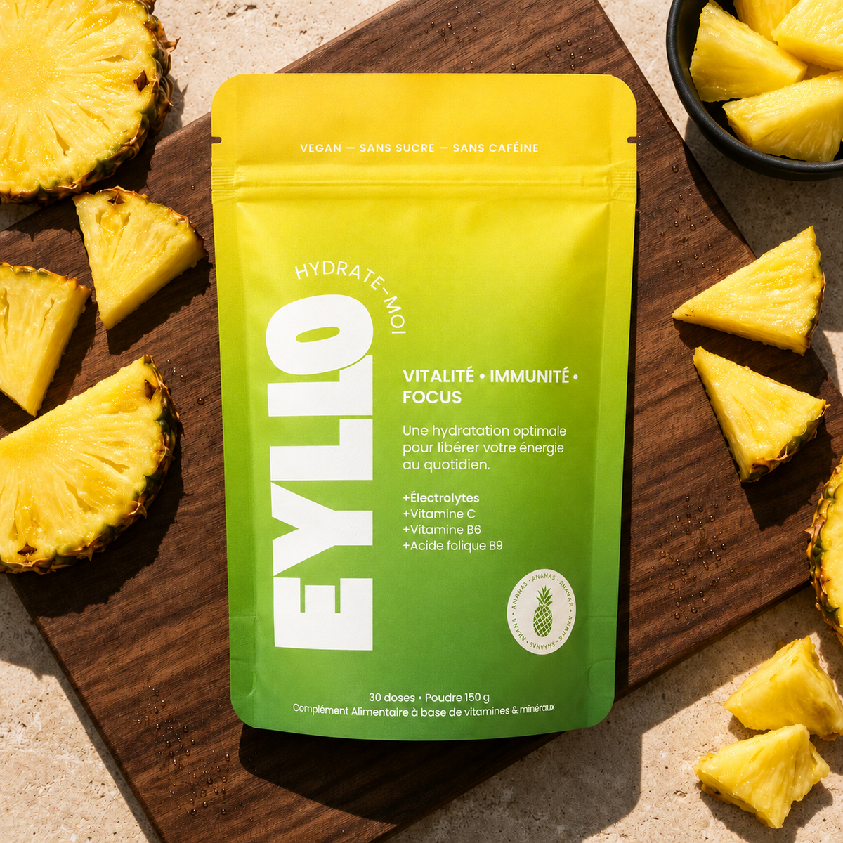 Poudre d'électrolytes - Saveur Ananas
