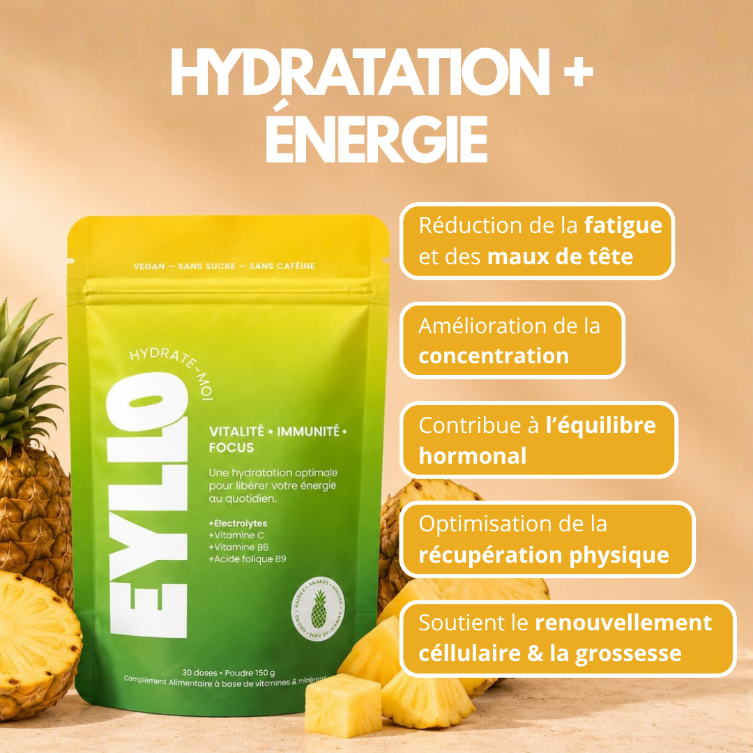 Poudre d'électrolytes - Saveur Ananas